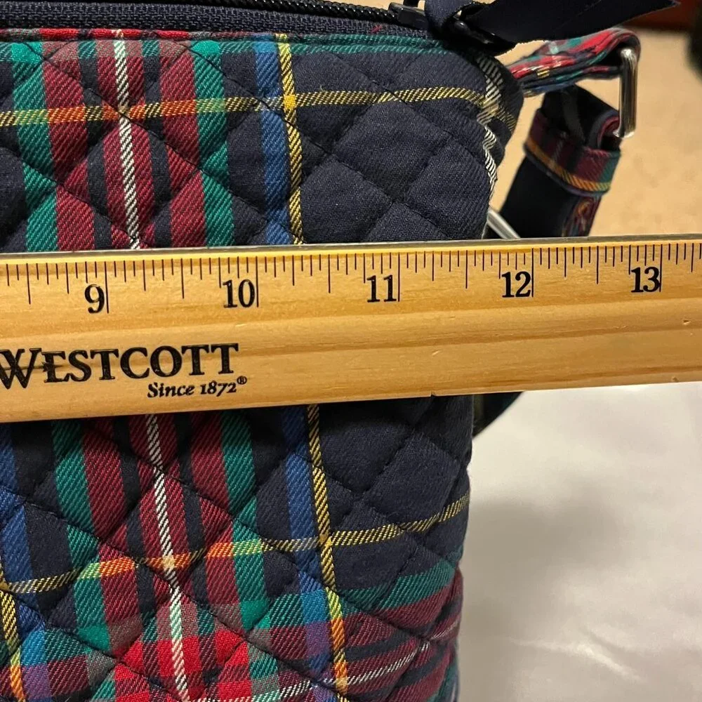 Vera Bradley Tartan Plaid Bucket Crossbody / Shoulder Bag - Picture 14 of 15